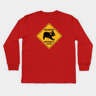 Cute Koala Bear Road Sign - Warning! Insanely Cute Kids Long Sleeve T-Shirt